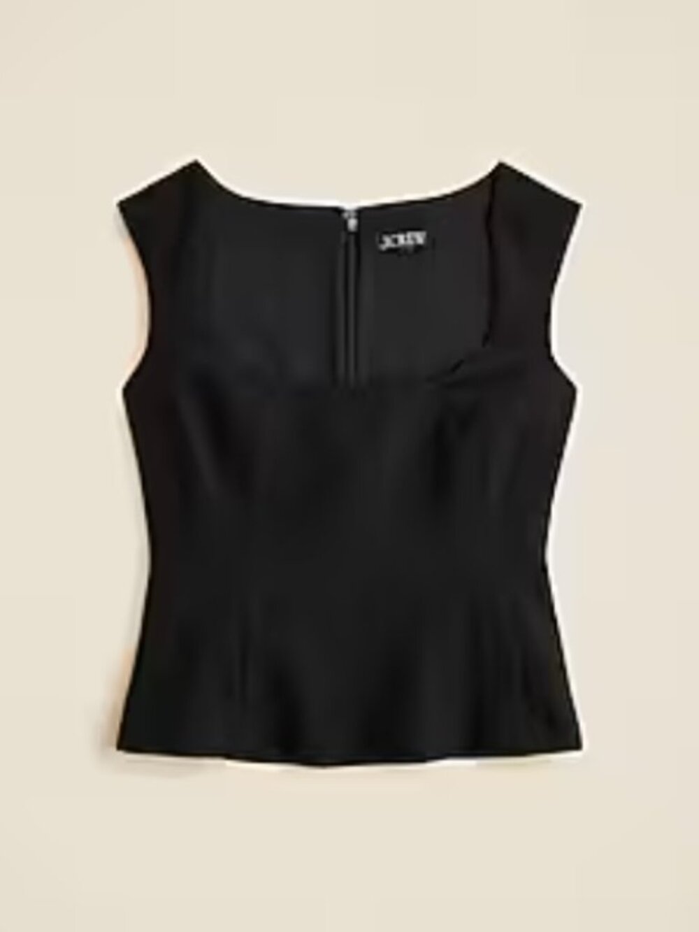 J. Crew Wide scoopneck tank top in city crepe (black) NWOT